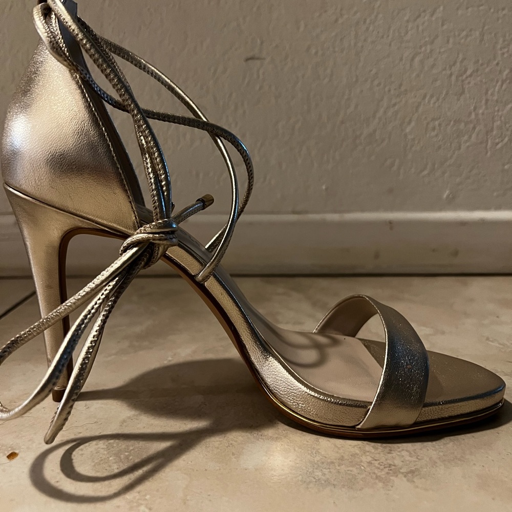 Kenneth Cole Womens Berry Heeled Sandal Ankle Wraparound Strap Size 8 | 3 inch